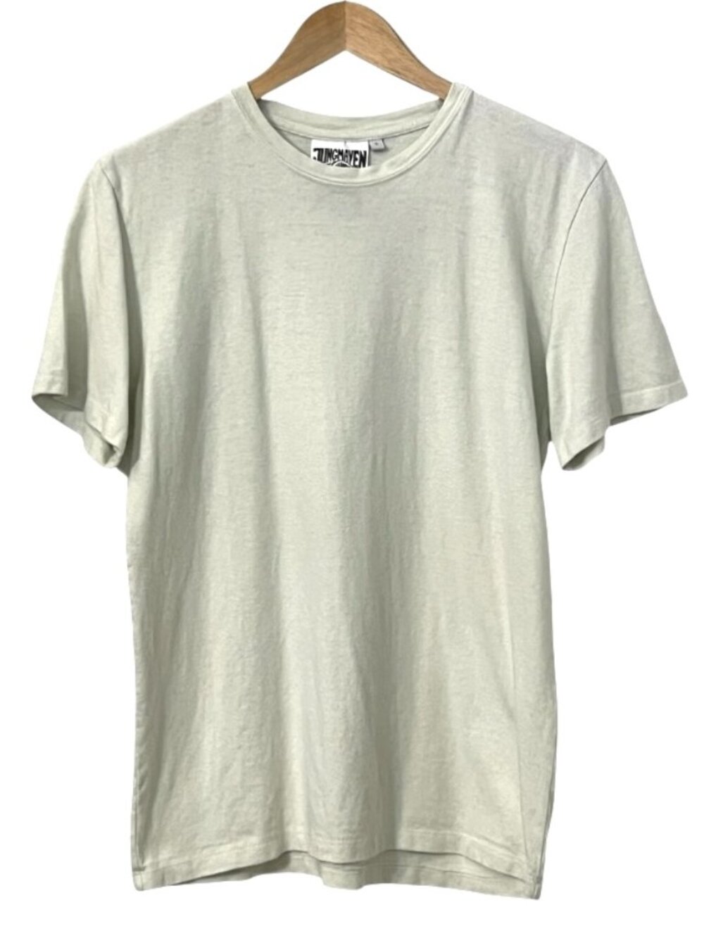 Jungmaven Hemp Organic Cotton T Shirt Mens Small Natural USA Made Crewneck Tee